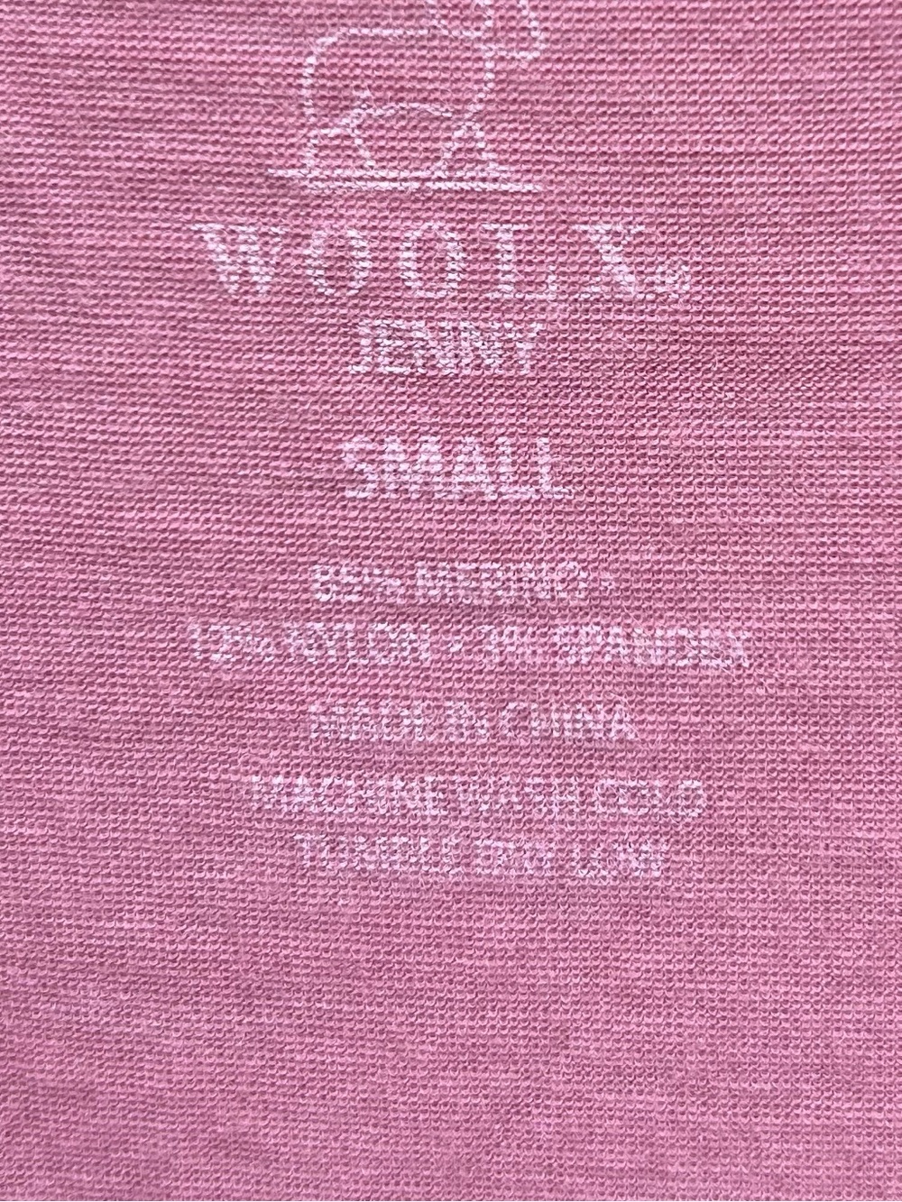 Woolx Jenny 3/4 Sleeve Crewneck Tee Shirt Merino Wool Blend Dusty Rose Pink S - Picture 12 of 13
